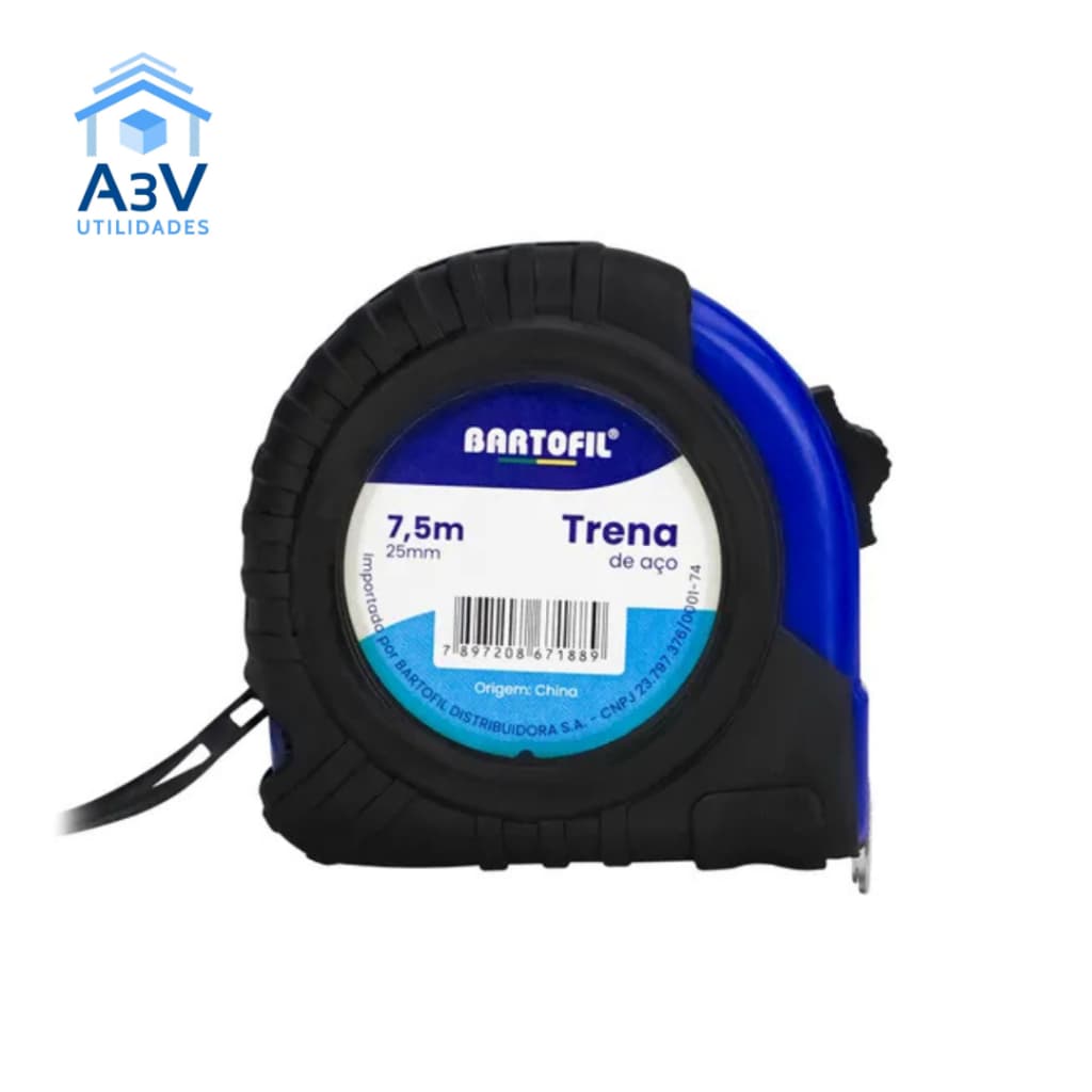 Trena de Aço 25mm 7,5 M Emborrachada Bartofil