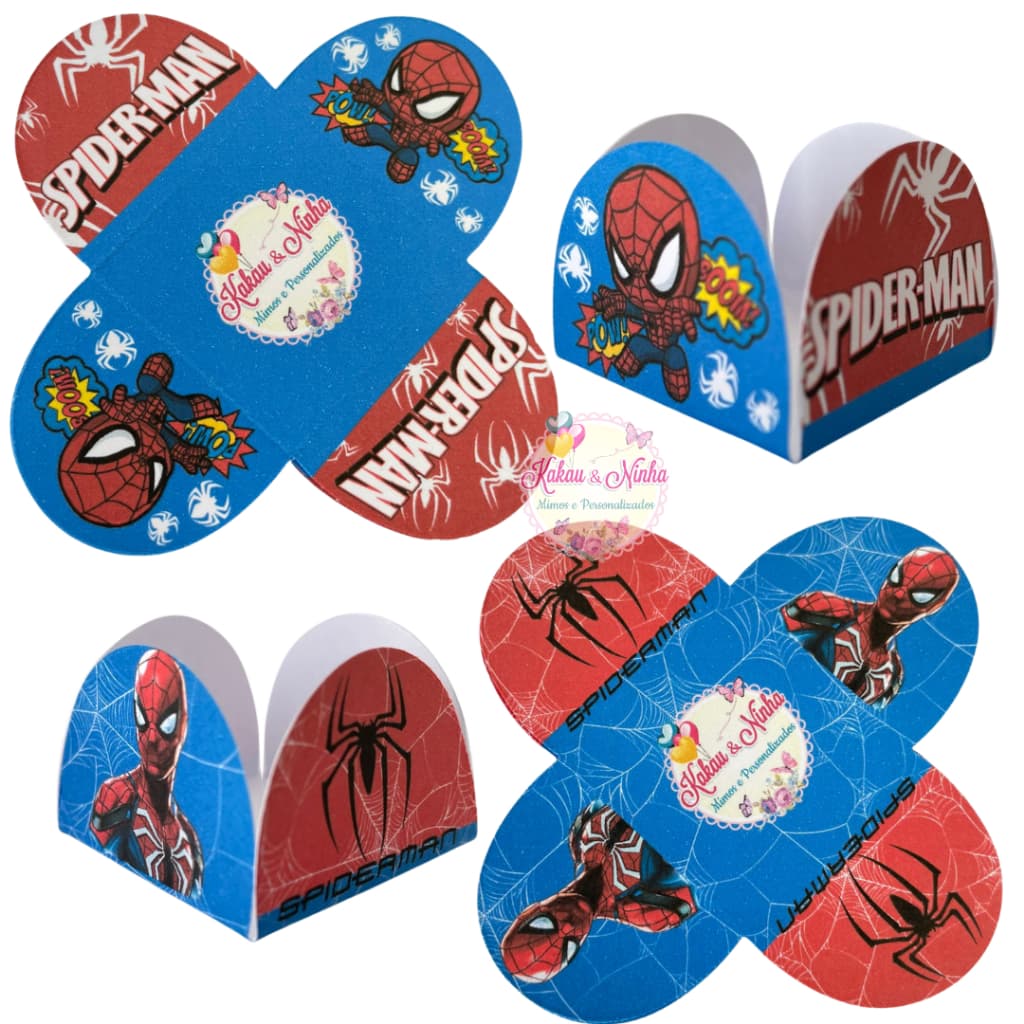 50 ~300Forminhas 4 Pétalas Homem-Aranha Baby e Adulto Festas Aniversários Forminhas para Doces Confeitaria