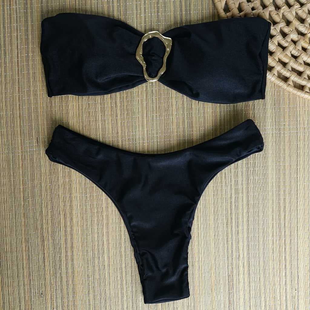 Biquini Top + Calcinha Asa Delta Conjunto Moda Praia Estilosa Verão
