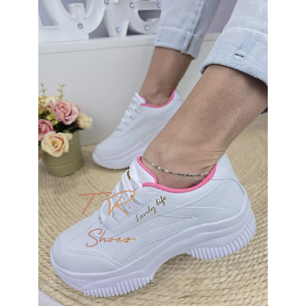 Tênis Plataforma Sneaker Feminino, Leve, Acolchoado, Confortável, Resistente