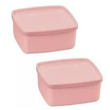 Tupperware kit Jeitosinho 400ml 2 peças Rosa Algodão Doce