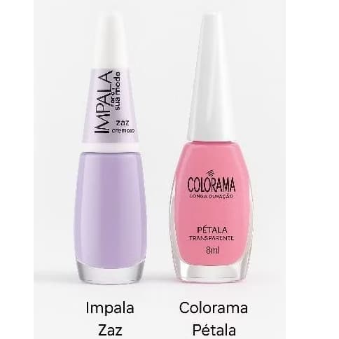 Kit Esmaltes Colorama Pétala+Impala ZAZ - Kit manicure com acabamento cremoso