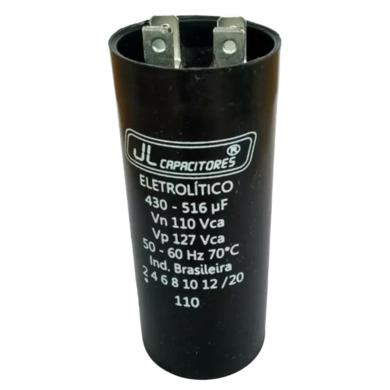 Capacitor de partida 430-516uf 110v para motores monofásicos 110/220v Motor Elétrico, Compressor, Guincho, bomba d’água