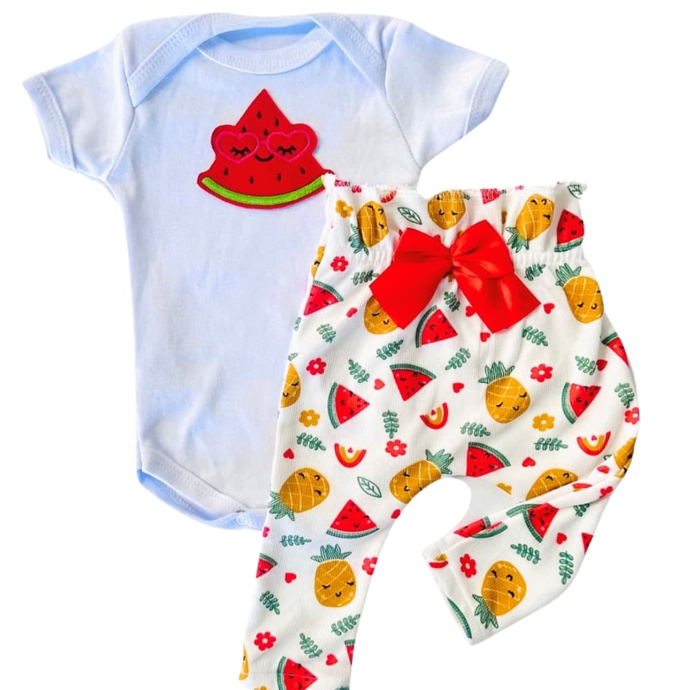 Conjuntos Bebê Menina Body e Calça Roupa Moda P/M/G Menina Roupinha Blogueinha infantil Conjuntinho