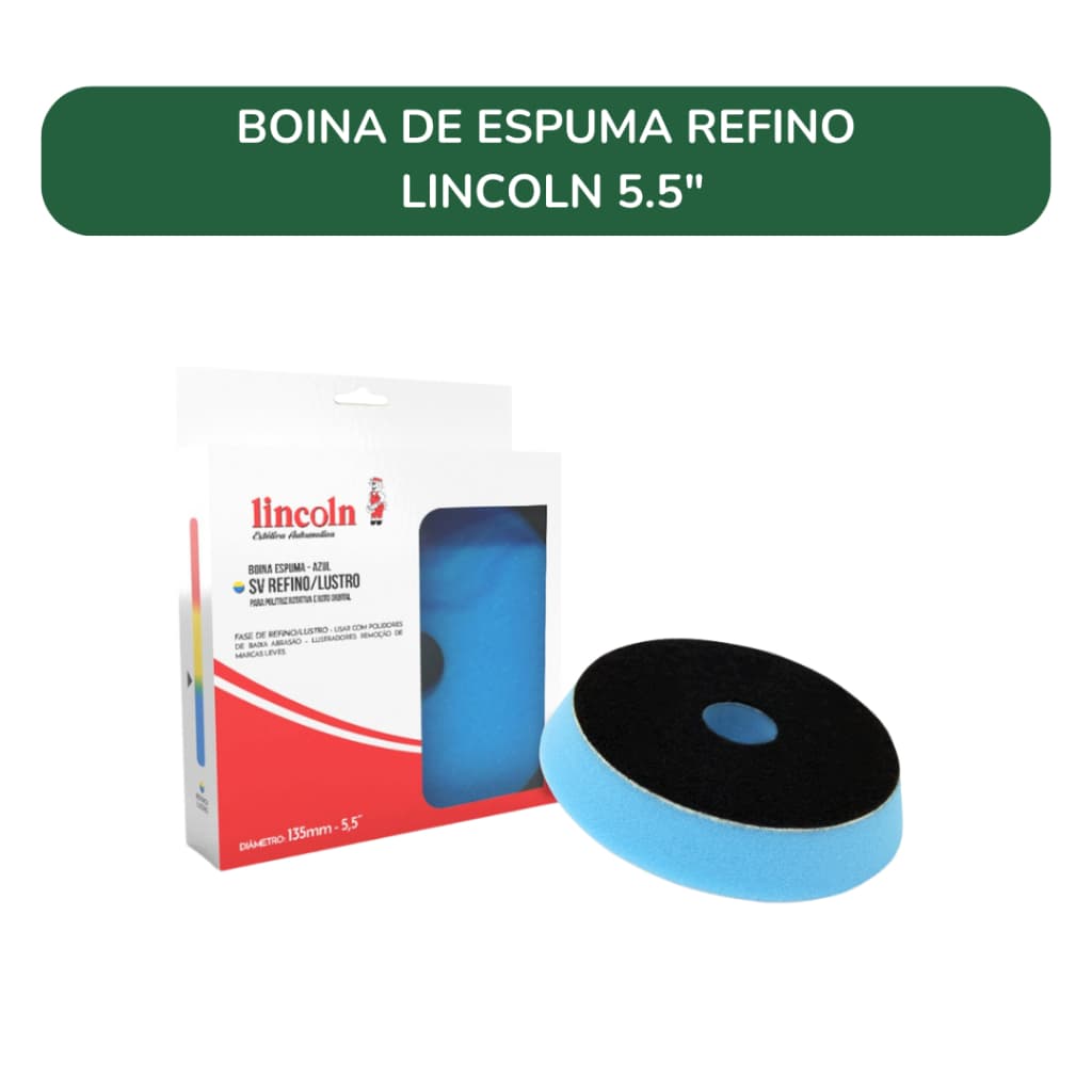 Boina de Espuma Azul Refino/Lustro Lincoln 5.5"