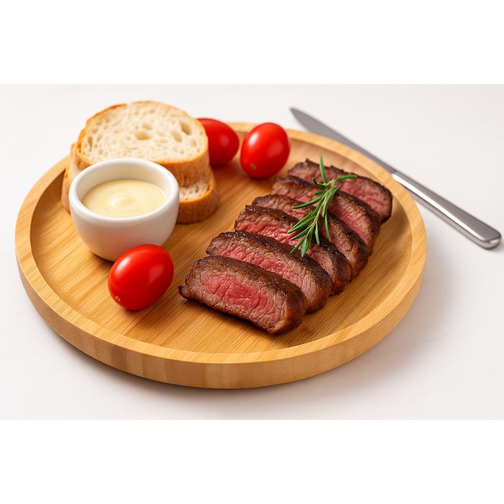 Bandeja Petisqueira Redonda de Bambu 25cm Tuut | Tábua de Frios, Queijos, Churrasco, Mesa Posta, Para Servir, Ecológica,
