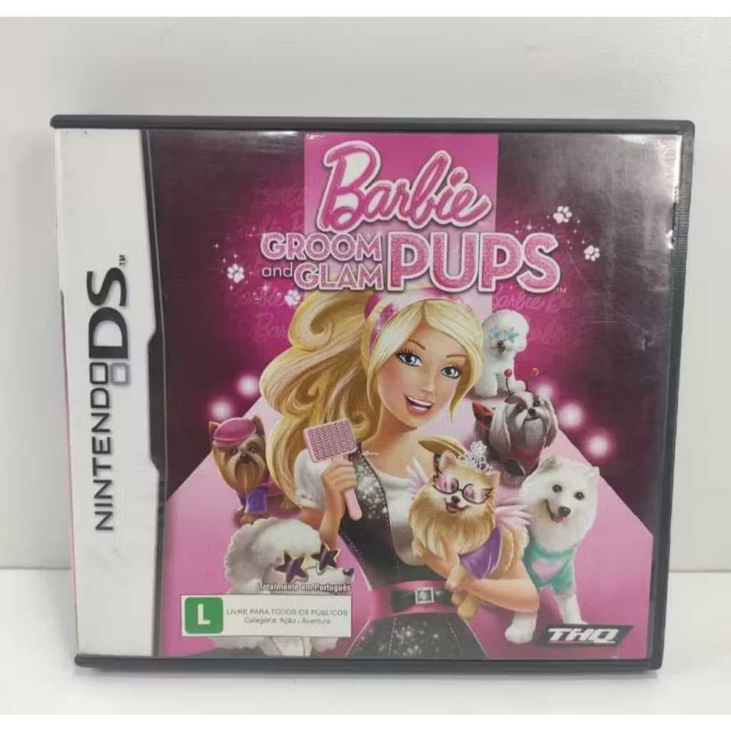 Jogo Nintendo DS/WII Barbie Groom And Glam Pups, Produto Especial e Exclusivo Nintendo, Mídia Física