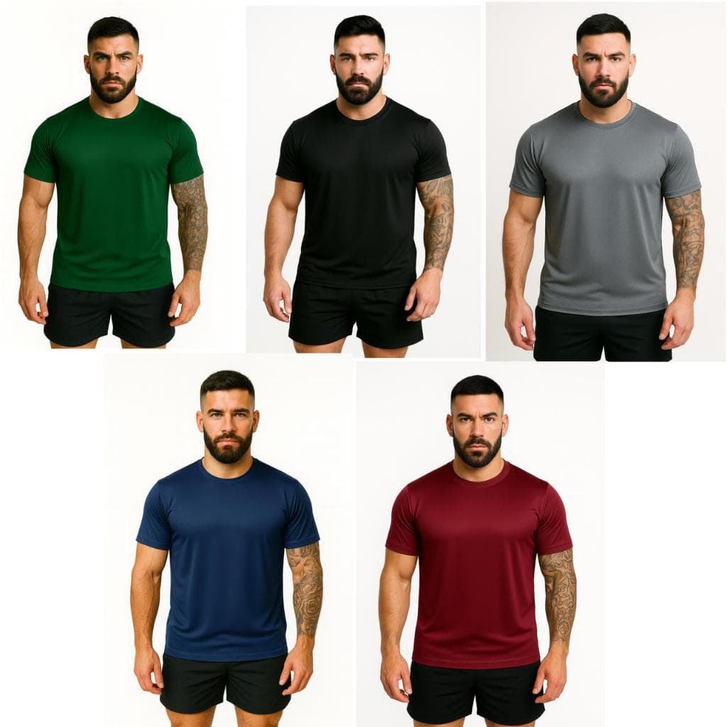 kit 5 camisetas masculina Dry fit proteção UV academia e esportes treino revenda envio imediato