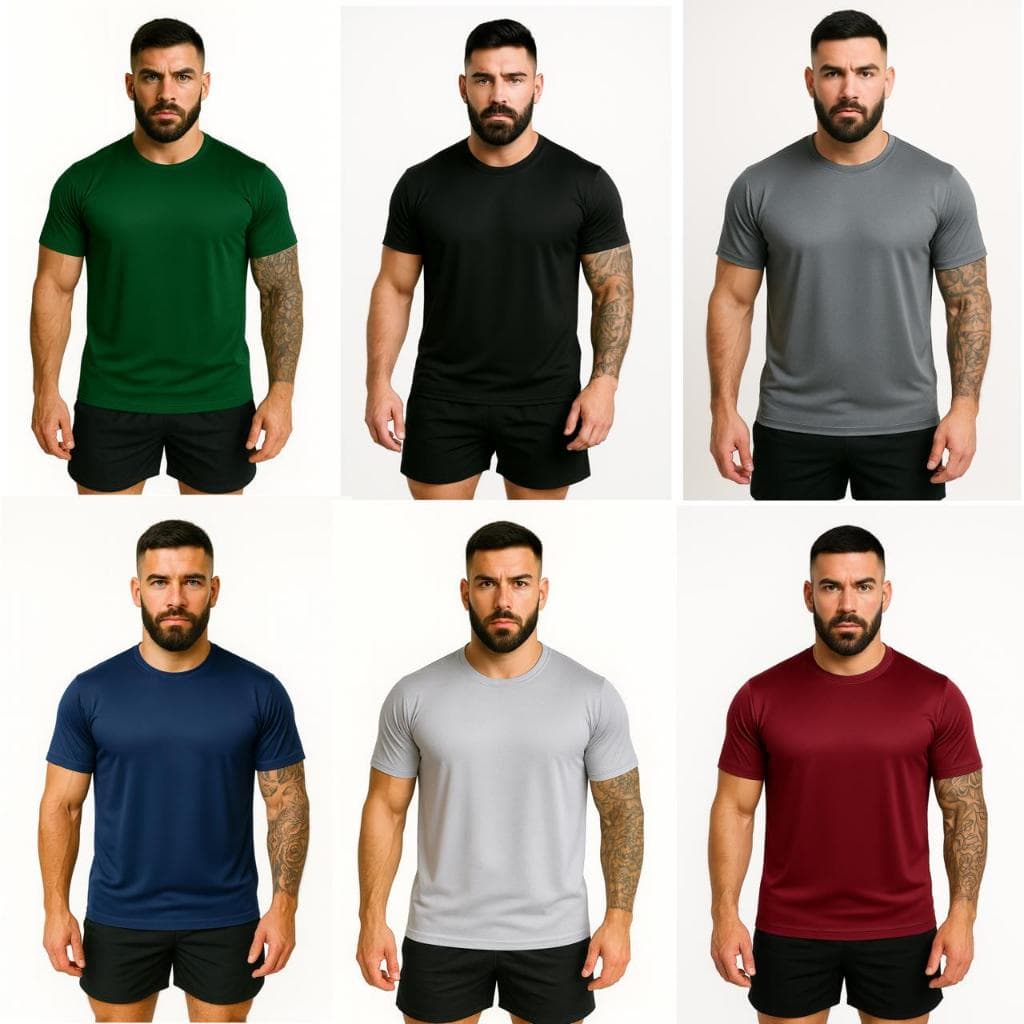 kit 6 camisetas masculina Dry fit proteção UV academia e esportes treino revenda envio imediato