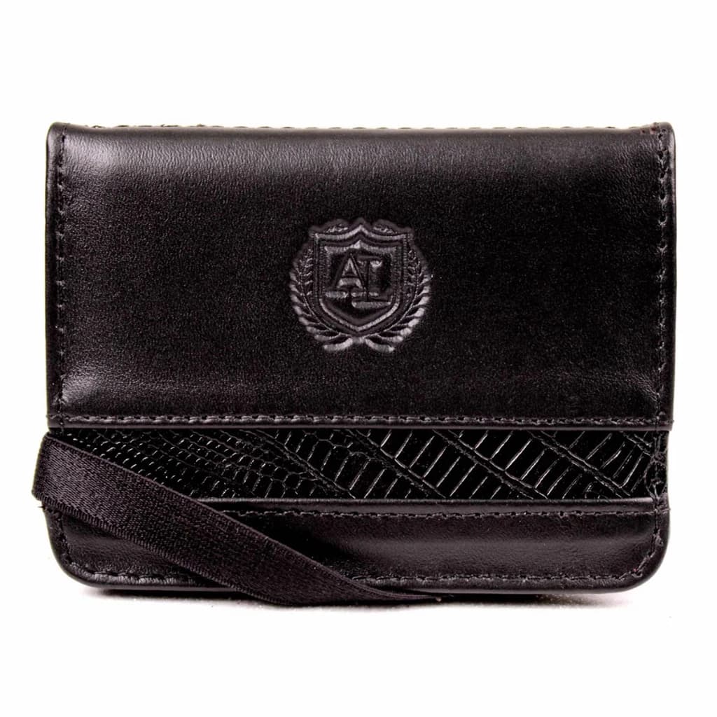 Carteira Masculina Slim Couro Legítimo c/ Elástico - Mini Porta Cartão CNH Caneta Compacta Original | Teles Couro