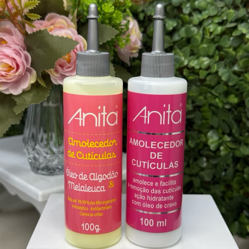 Kit 2 itens Amolecedor de cutículas 100ml Anita ( Melaleuca e Cravo )
