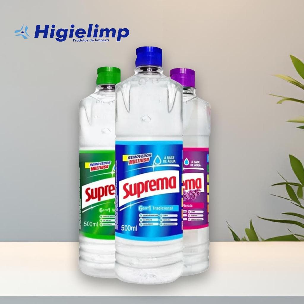 Kit c/ 3 Removedor Multiuso Suprema 1L - Tradicional, Verbena e Florata