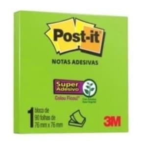 Bloco Adesivo Post-It 76x76 Com 90 Folhas VERDE LIMEADE