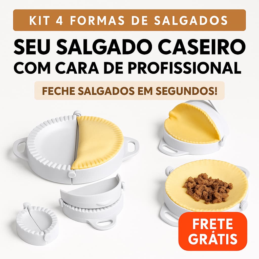 Forma de Pastel Molde Para Massas 4 Unidades Salgados Risole