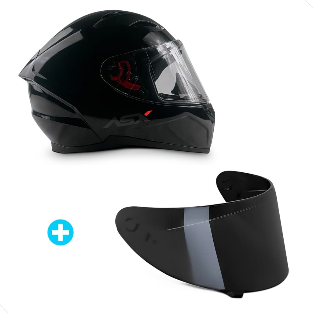 Capacete Moto ASX Fechado Draken Solid Viseira Fumê Masculino Feminino
