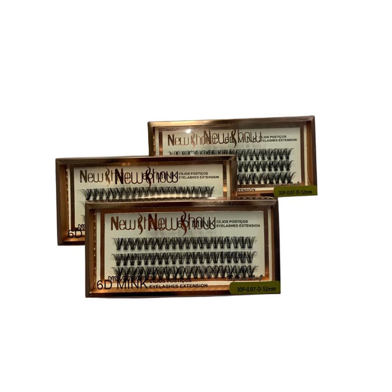 Cartela De Cílios Profissional 6D 10P+20P/TL08+TL16 0.07D 9-14Mix