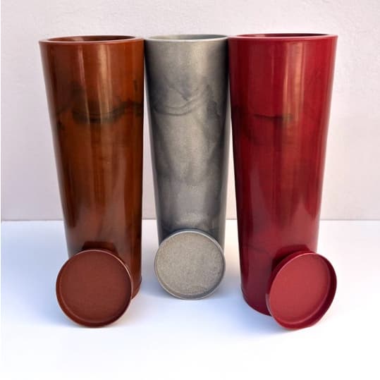 Vaso de Planta Decorativo Ibiza Classic Liso Marmorizado  Moderno C/Prato -  Ref. M31