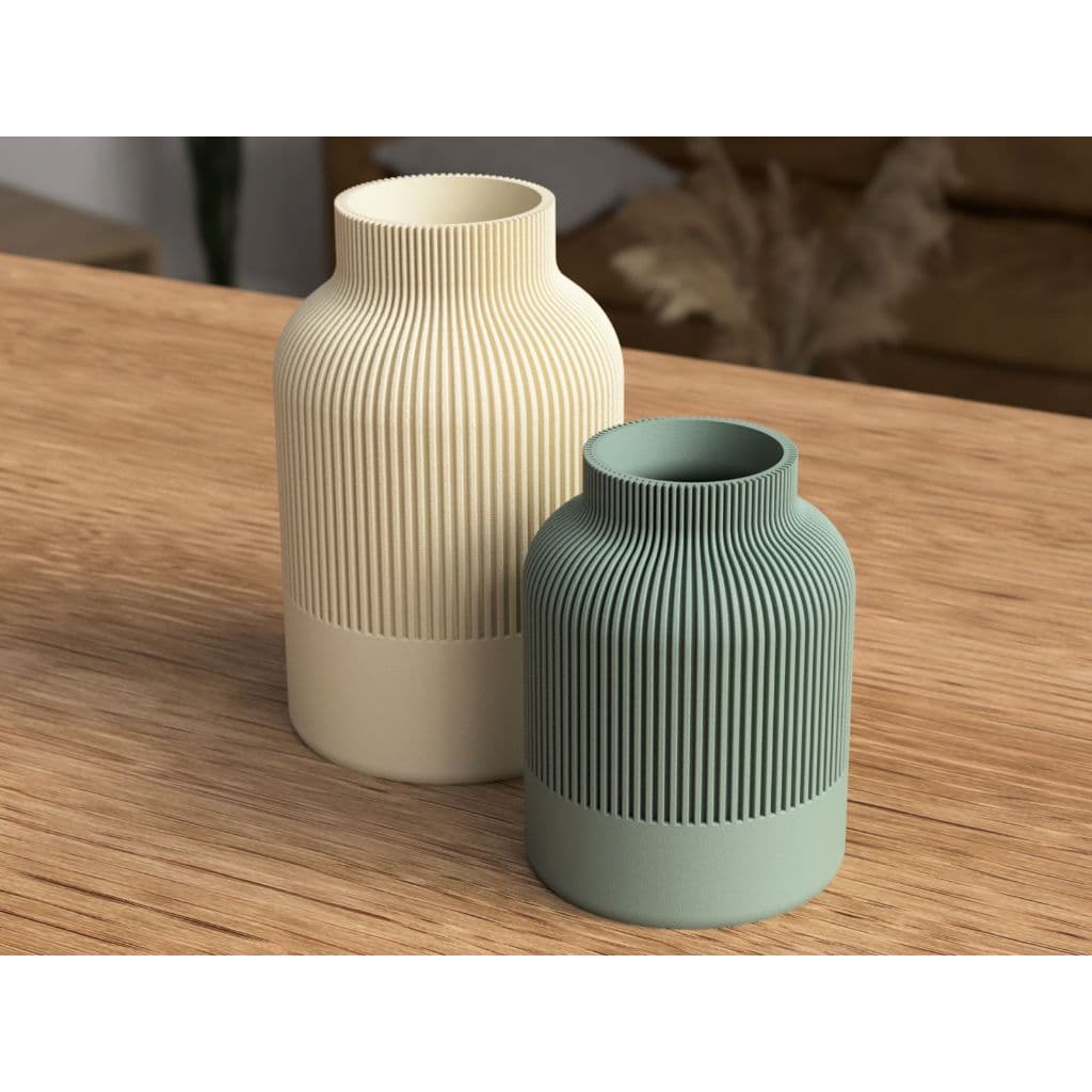 Vaso Japandi Plástico Moderno Sofisticado Ideal p/ Mesa e Decoração