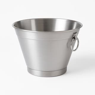 Kit 1 Baldes 6 Litros Gelo Aluminio Com Alça Festas Casa Bares Medio Restaurante Polido e lixado