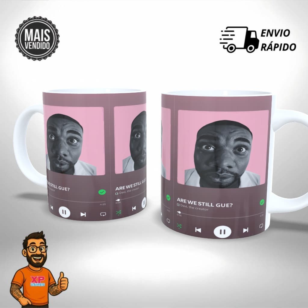 Caneca Personalizada Meme Davi Brito Musical Deguê Presente Único e Criativo