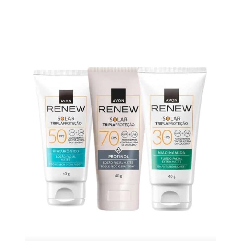 Anti sinais Renew solar triplaproteção rosto - 40g