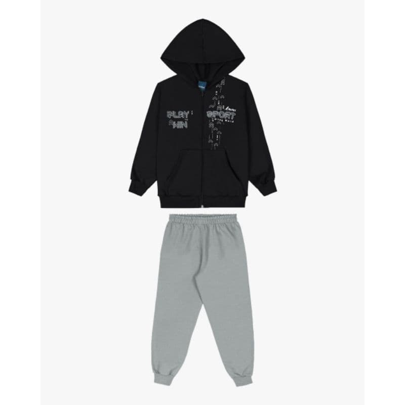 Conjunto Infantil Masculino Moletom – Jaqueta com Capuz + Calça Jogger