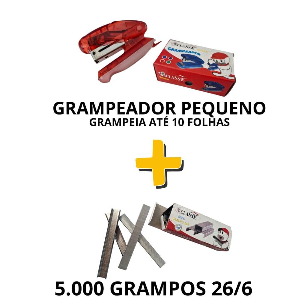 Grampeador Mini + Grampo 5000 26/6