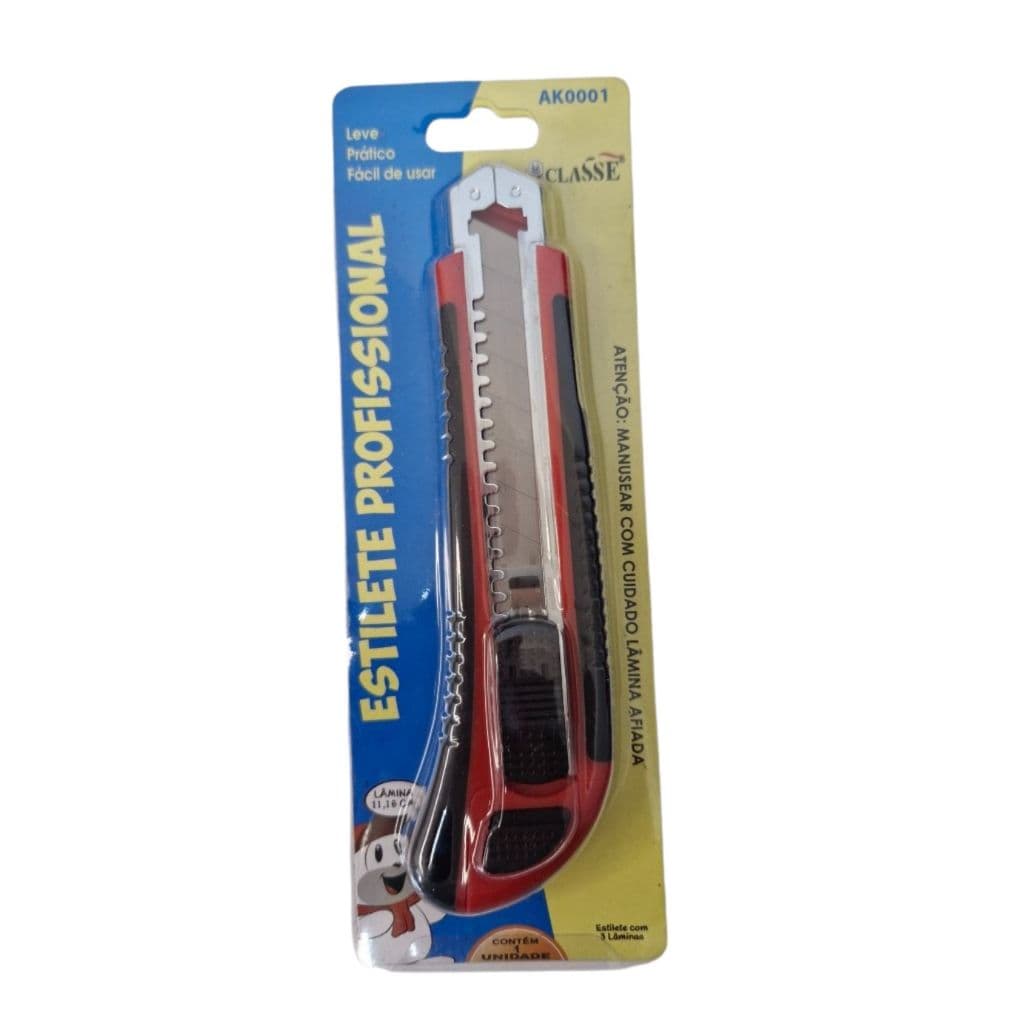 Estilete Profissional 18 cm + 3 Lâminas