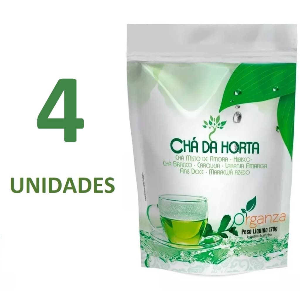 Chá da Horta Mistura de 7 Ervas Premium para Digestão Detox e Saúde Diária Para Auxilo em Desincha