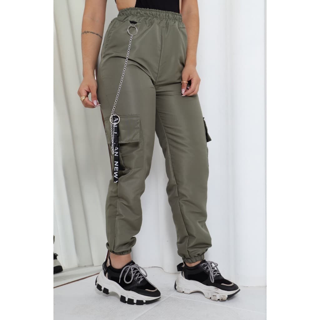 Calça Cargo Jogger TACTEL PREMIUM Feminina com bolso lateral