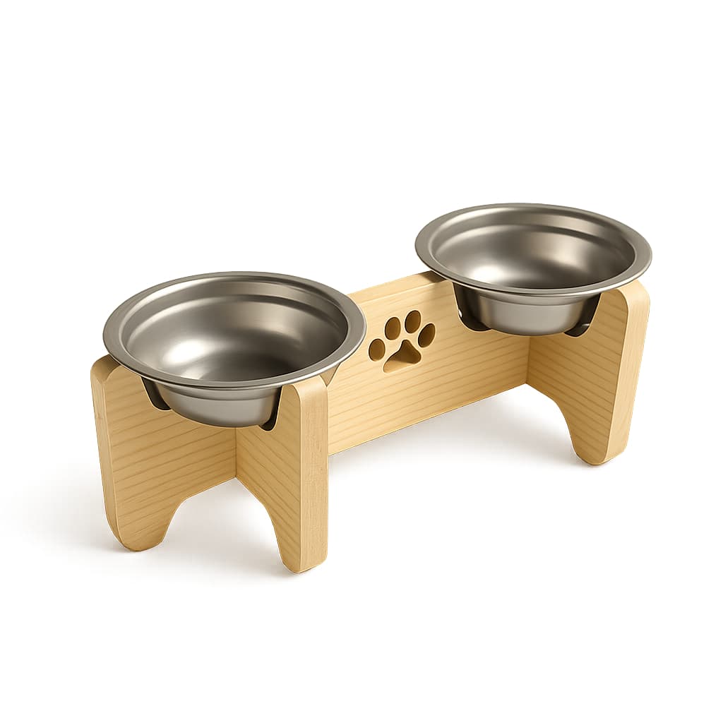 Comedouro Bebedouro Popular Gato e Cachorro Elevado Pet Mdf
