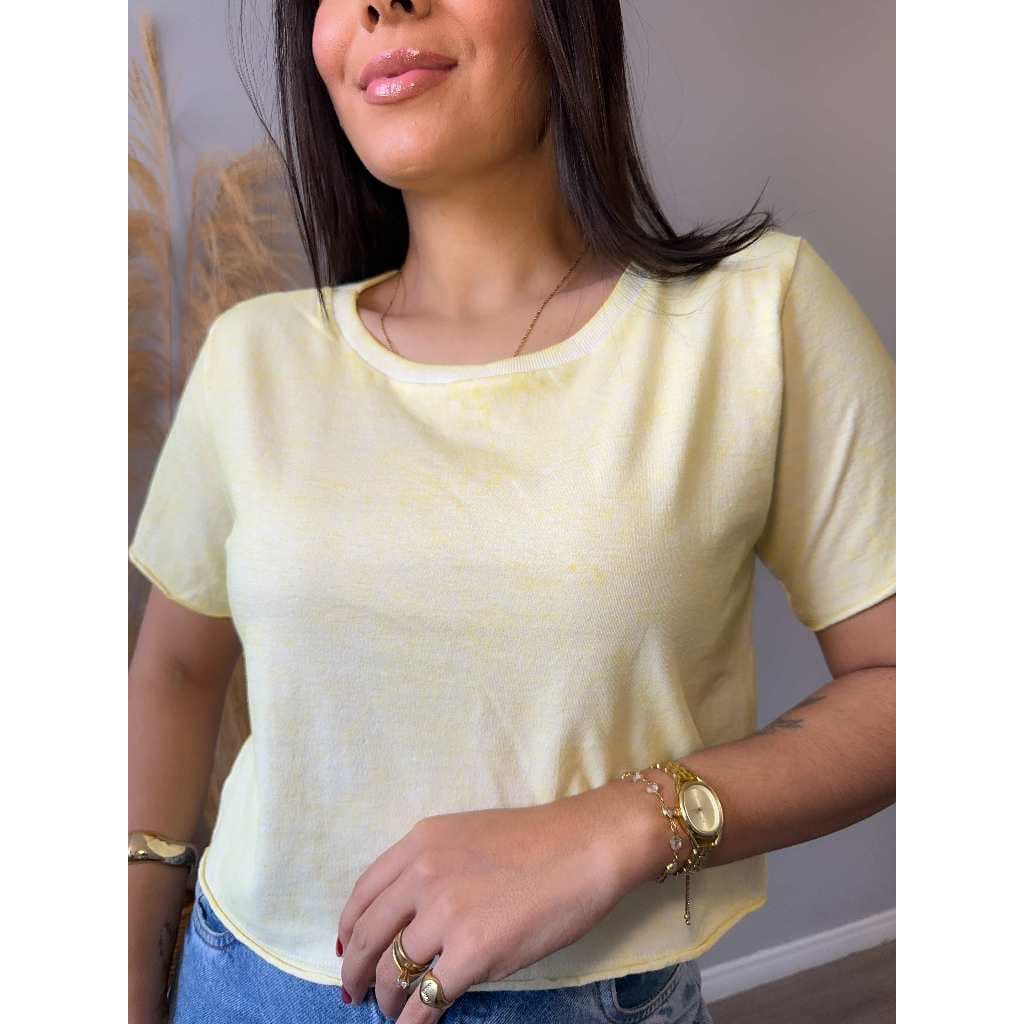 Cropped Feminino com manga Estonado 100% Algodão – Premium, Sofisticado e Atemporal