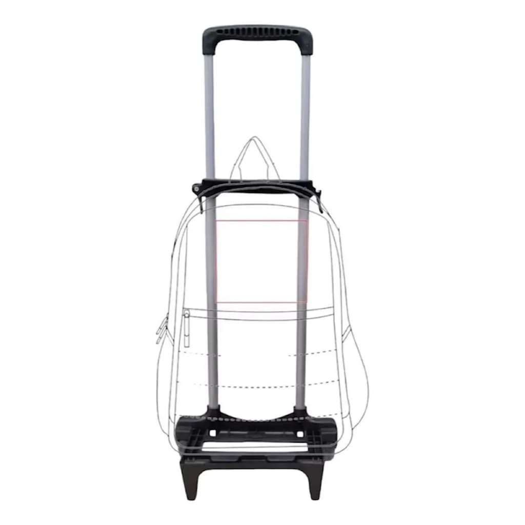 Carrinho Suporte Para Mochila Escolar Grande 40cm Rodinha de Silicone Mochila Escolar Infantil