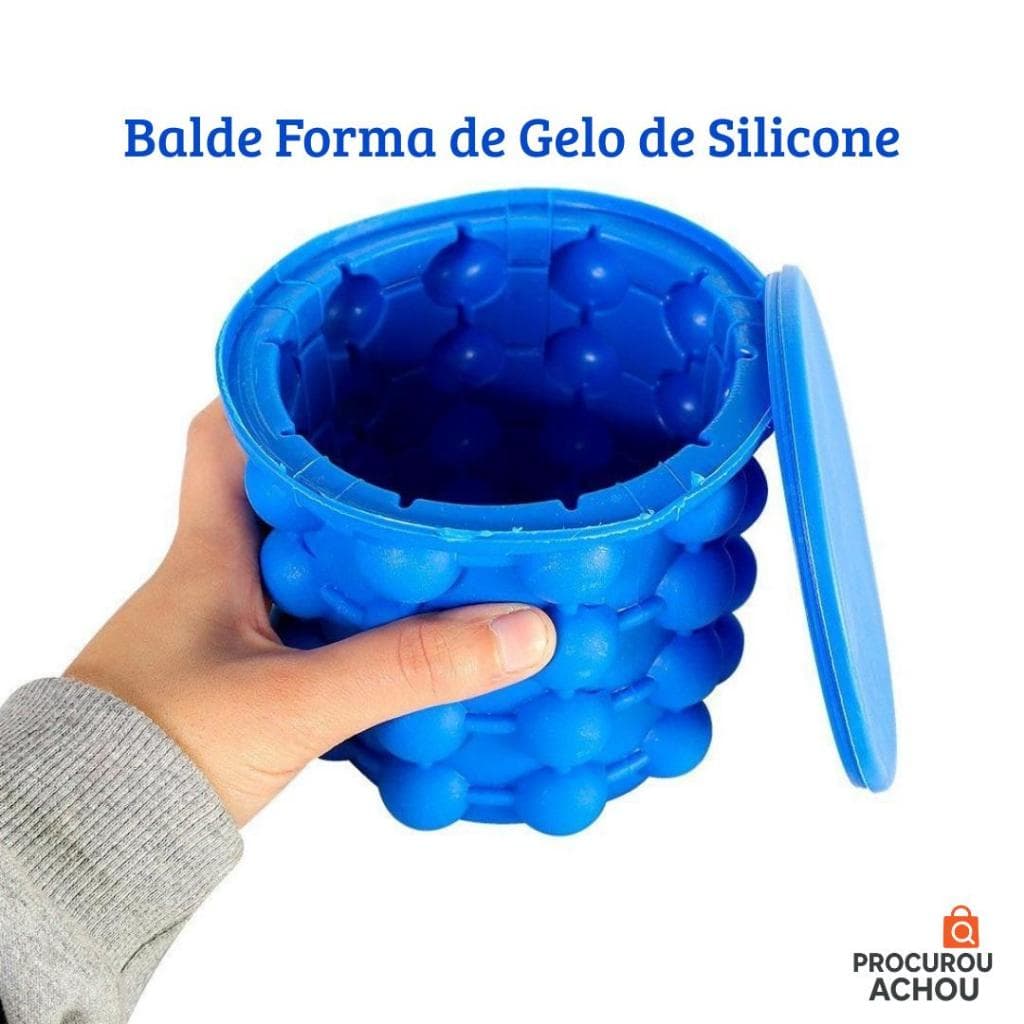 Forma de Gelo Balde Silicone Flexível