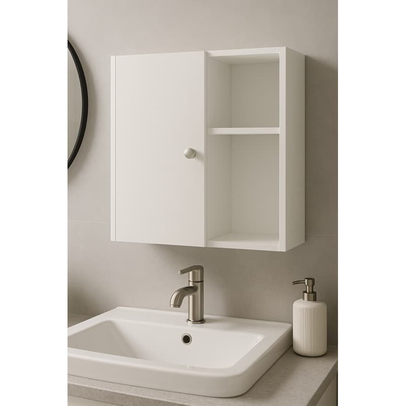 Armário 100% MDF com 1 porta e 2 prateleiras