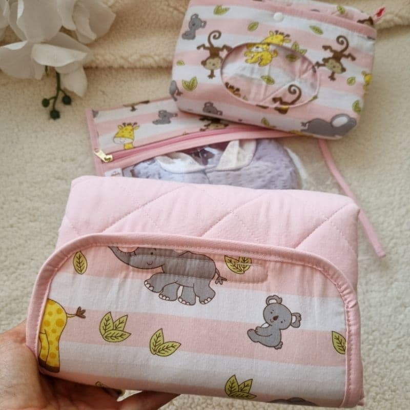 Kit Enxoval do Bebê | Trocador Portátil | Porta Fraldas | Case Organizador de Roupa