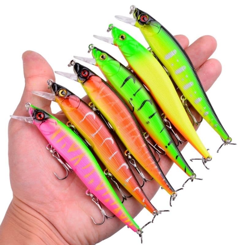 isca artificial para pesca 12cm 14 gramas com 3 anzóis garateias