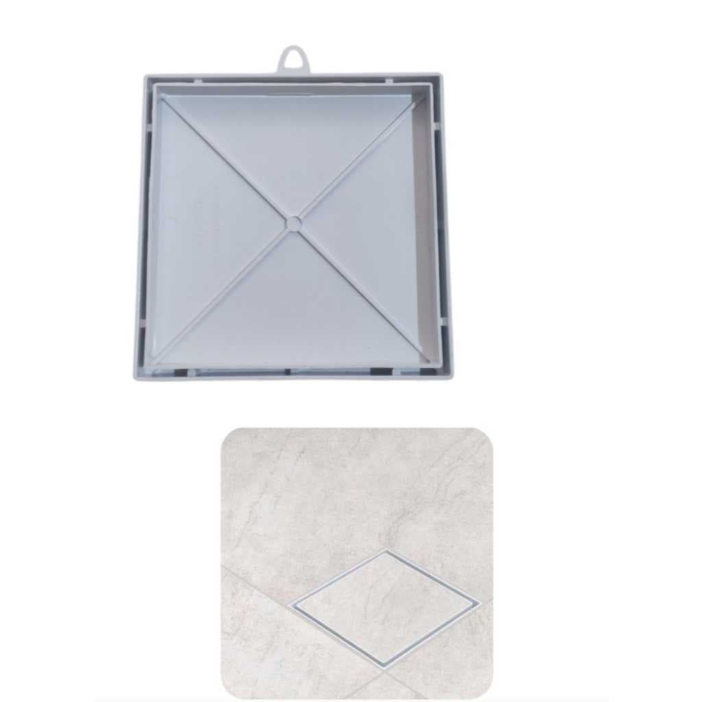Ralo Oculto Invisivel Seca Piso Cola Piso 10x10cm Banheiros Lavabo areas internas