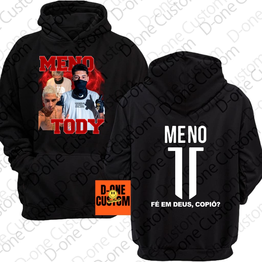 Moletom Estampado Meno Tody Fe Em Deus Copiô Show Homenagem Cria Favela Venceu Capuz Confortável