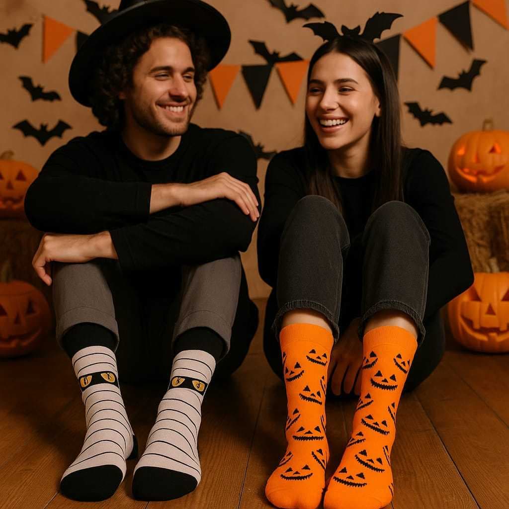 Meia Divertidas  Halloween - Alta Qualidade - 100% Algodão