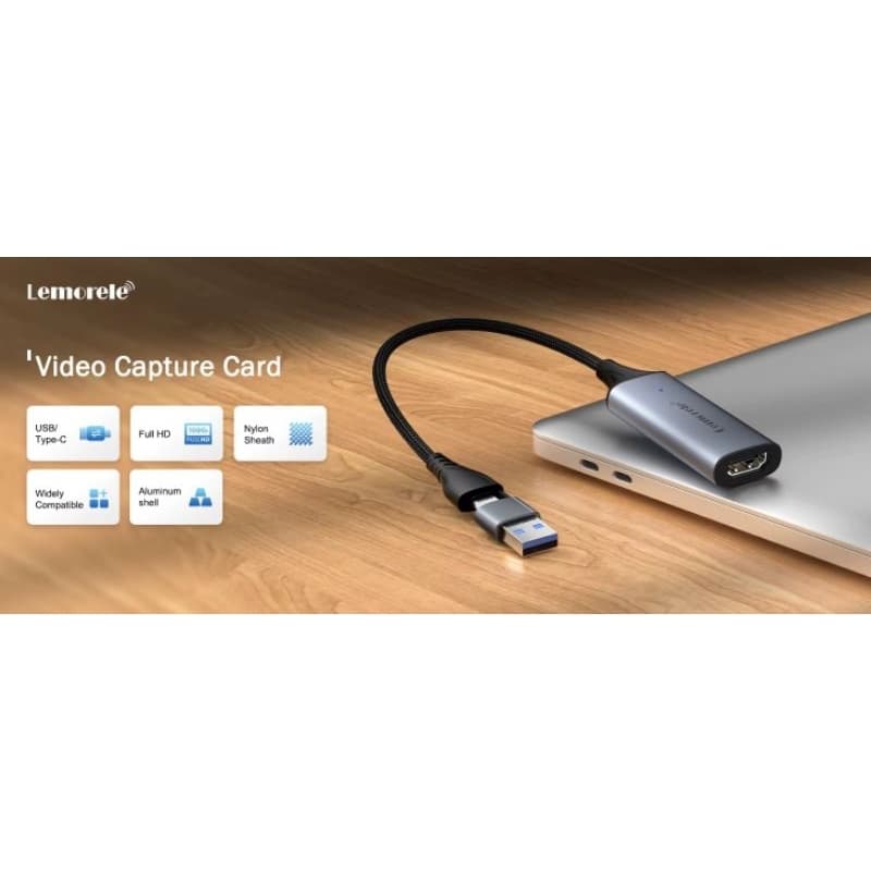 Adaptador Vídeo Captura USB A/C para HDMI