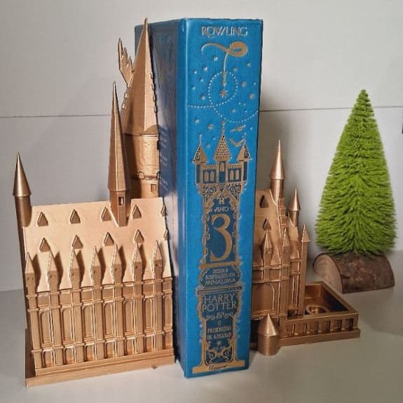 Suporte Aparador de Livros Harry Potter - Torres de Hogwards