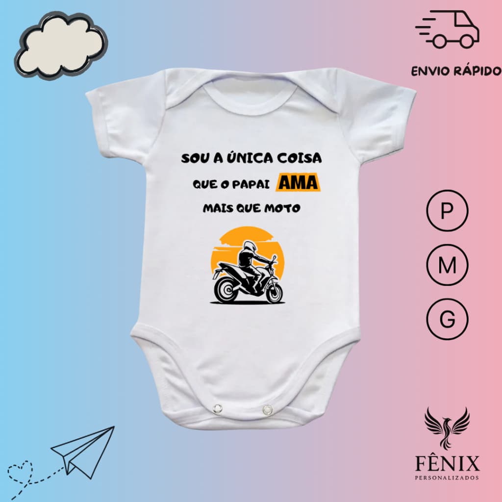 Body De Bebê Sou A Unica Coisa Que O Papai Ama Mais Que Moto Personalizado Frases Criativo Infantil