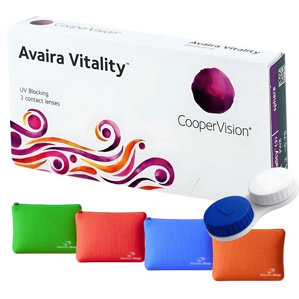 Lente de Contato Avaira Coopervision Mensal com Estojo e Necessaire