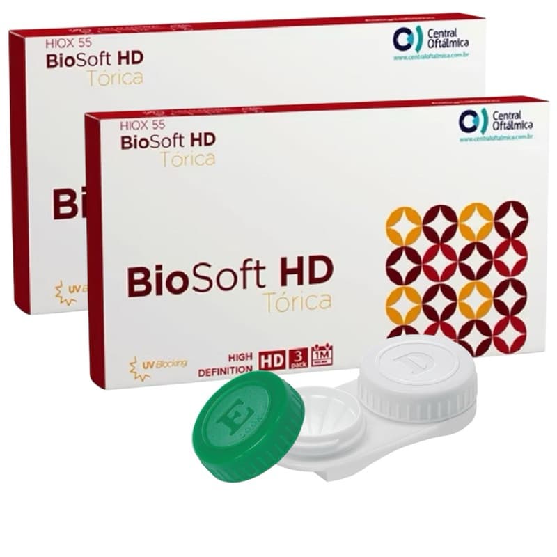 2 Caixas Lentes de Contato Biosoft HD Toric Para Astigmatismo