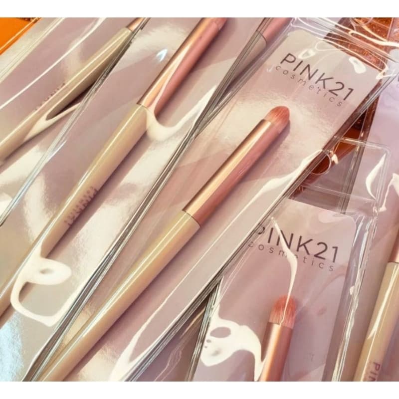 kit-4 Pincel de espumar/ sobrancelha/côncavo/ sombra - pink 21