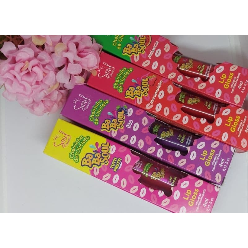 Lip Gloss Cheirinho de Chiclete BabaSoul-4ml