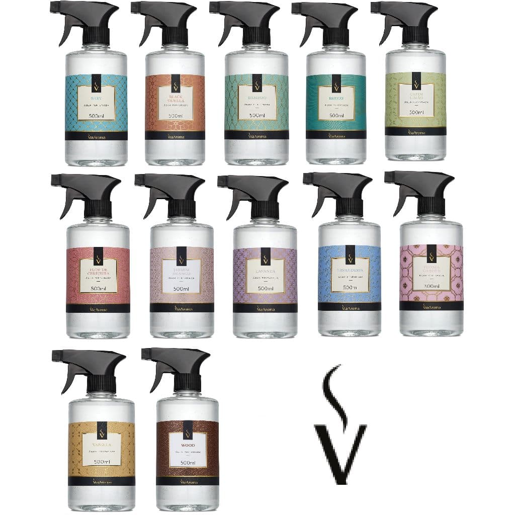 Agua Perfumada Spray Aromatizador de Ambiente para Tecidos e Roupas Via Aroma