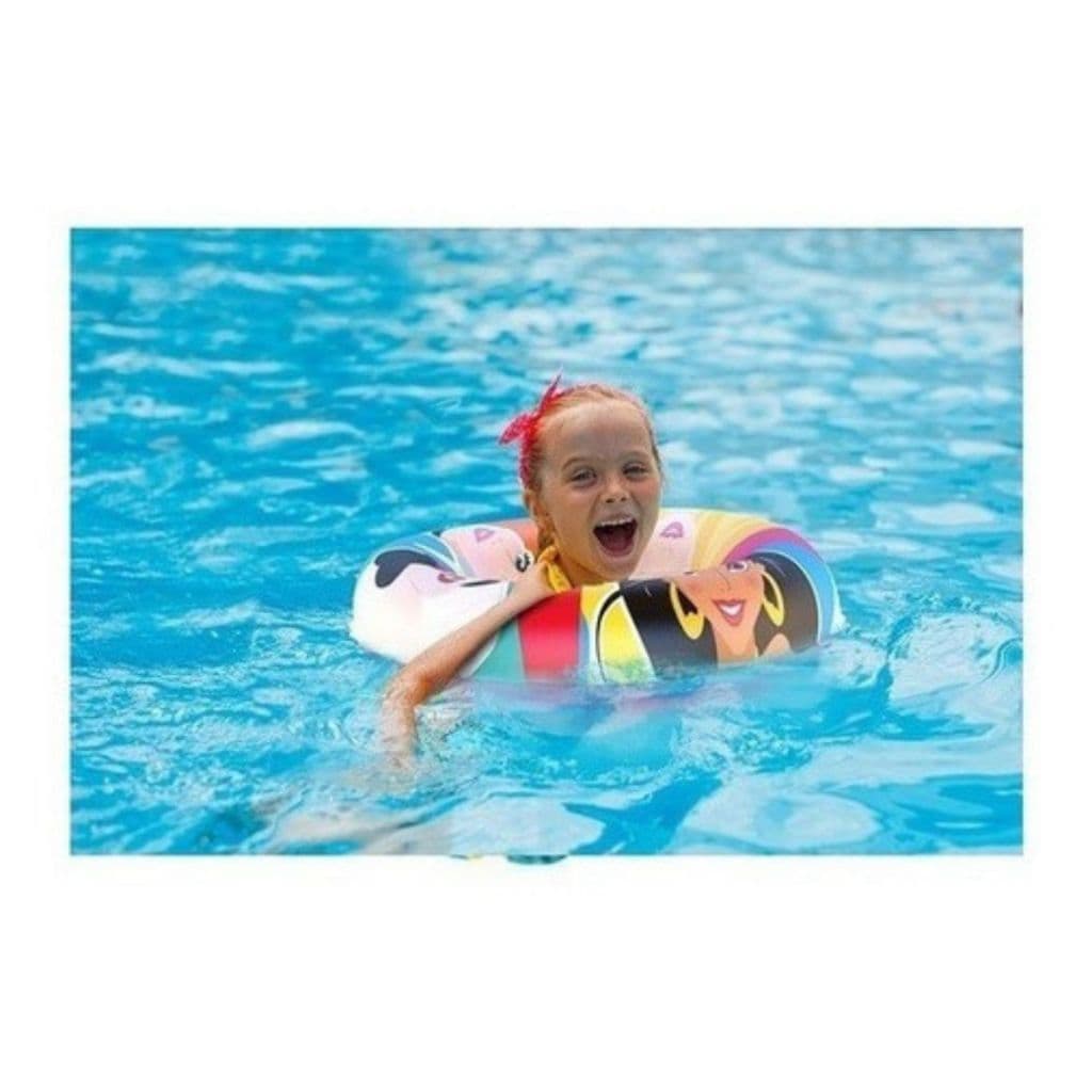 Boia Infantil Circular Para Piscina Praia Princesas Inflável 56cm Boia Para Meninas Princesas
