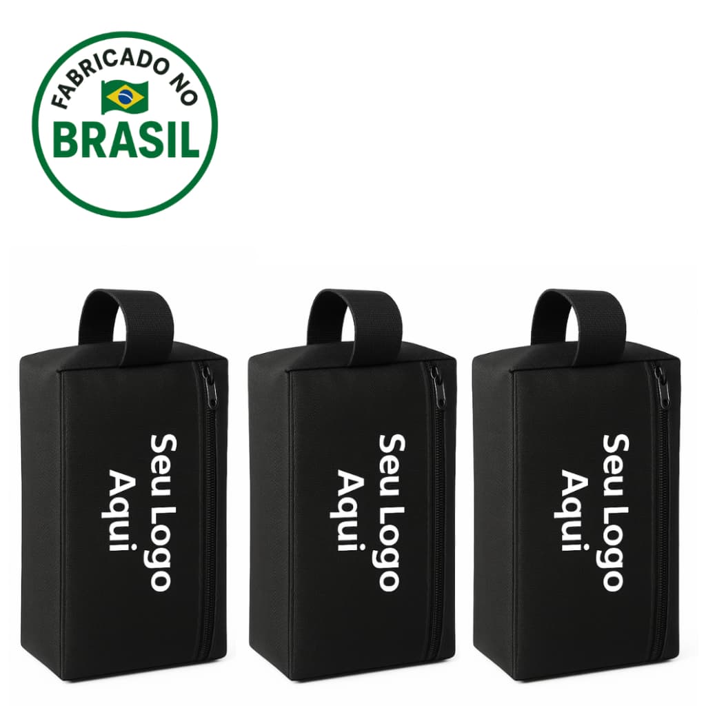 Kit Necessaire 5 Unidades  Personalizada para Brindes Empresas com Logotipo